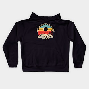 Buchanan Dam Tx Texas Total Solar Eclipse 2024 Kids Hoodie